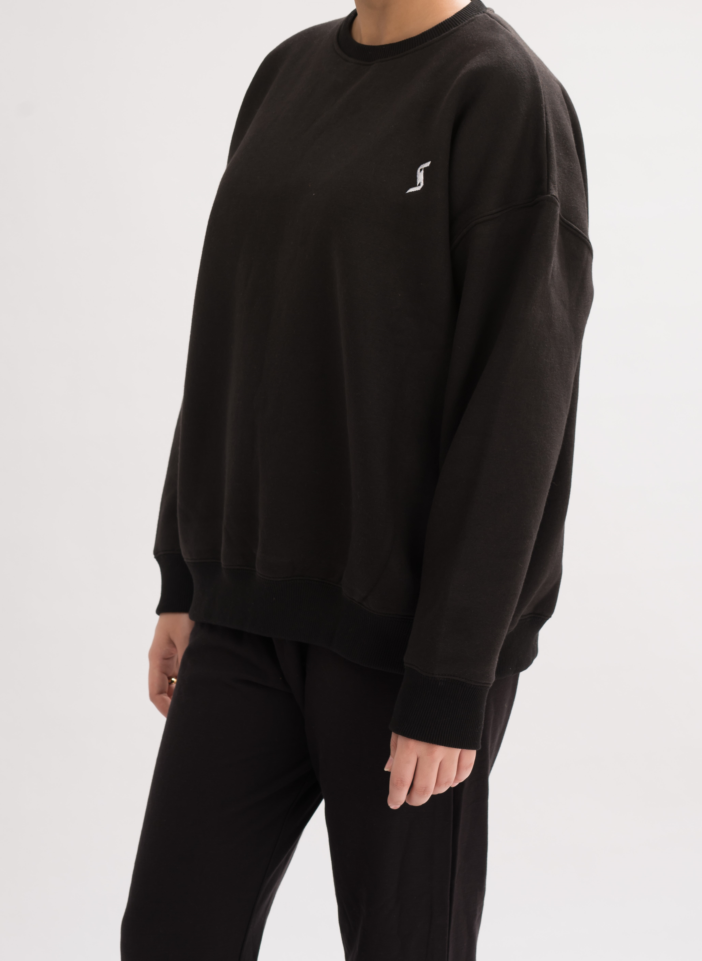 Women's Oversized Full-Sleeve T-Shirt - Black