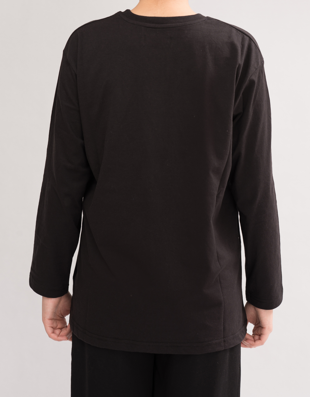 Women's Oversized Full-Sleeve T-Shirt - Black